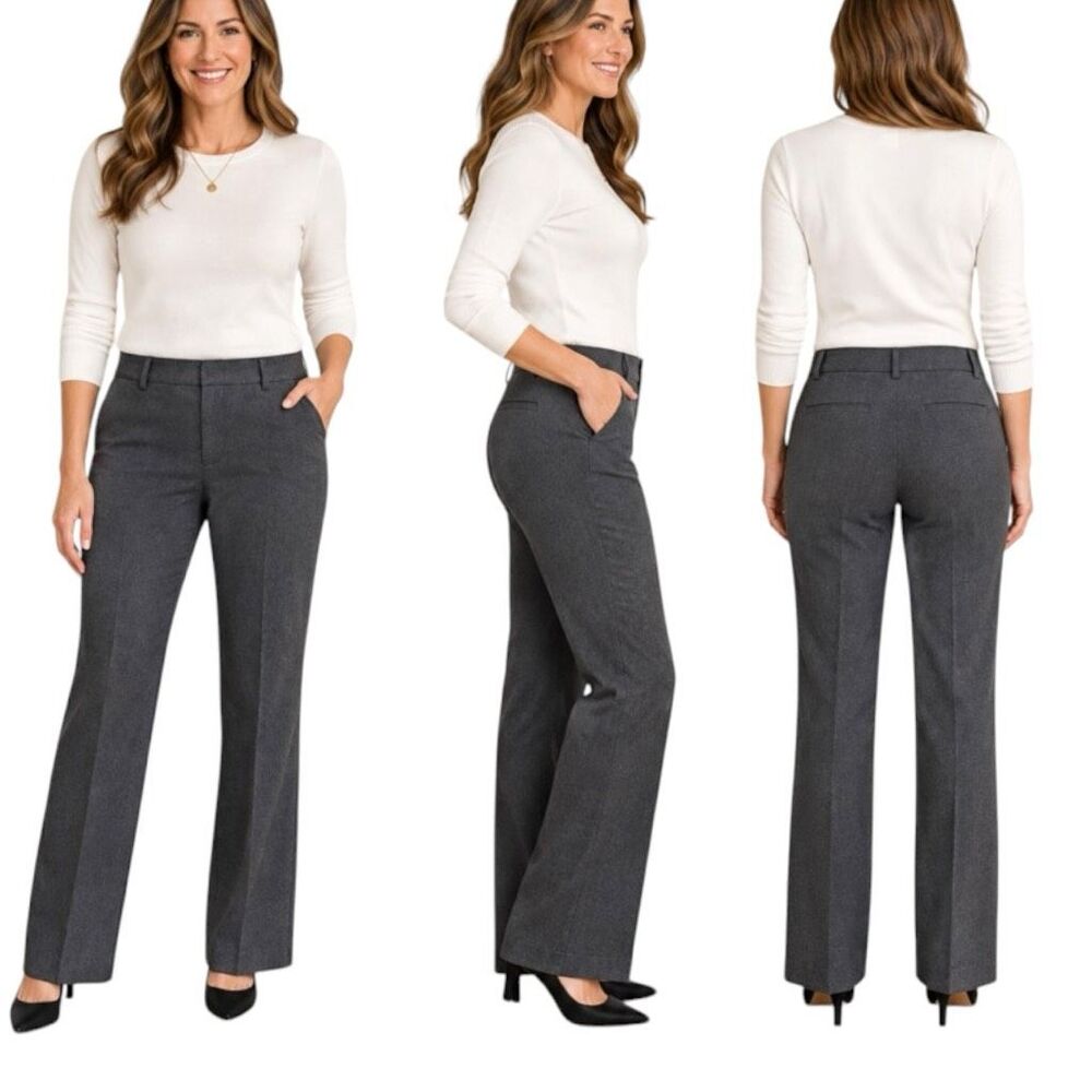 Kut From the Cloth Tailored Career Pants Size 8 Petite Polyester Blend Gray